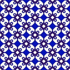 Fototapeta premium blue and white seamless pattern