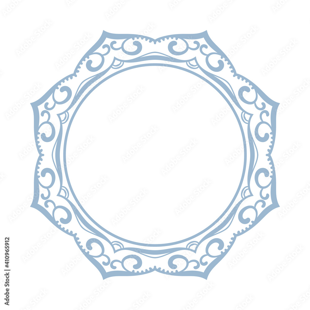 Wall mural frame decorative vector template