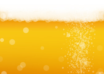 Oktoberfest background. Beer foam. Craft lager splash.