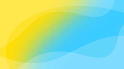 Abstract Yellow and blue blurred gradient background in bright colors. Colorful smooth illustration