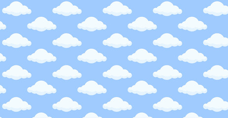 Cartoon  cloud pattern. Background, wallpaper