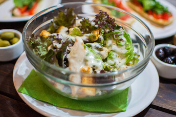 vegetable salad with feta cheese
