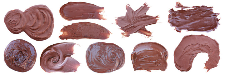 set of chocolate isolated on white