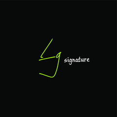 LG initial handwritten calligraphy, for monogram and logo