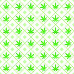 modern green cannabis cbd hemp vector pattern background seamless for logo design 