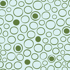 Green and Blue Abstract Circles Seamless Pattern