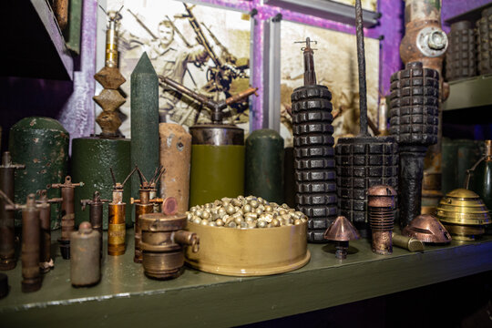 Khmelnytsky. Ukraine. January 26, 2021. Military Museum of Mines and Bombs. Museum for Soldiers Internationalists.