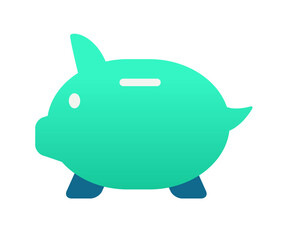 saving piggy storage single isolated icon with gradient style