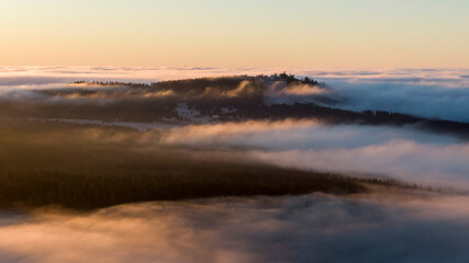 Fototapeta premium Mount Plesivec in Ore Mountains