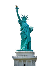 Fototapeta premium Statue of Liberty (Liberty Enlightening the World ) isolated on white background.