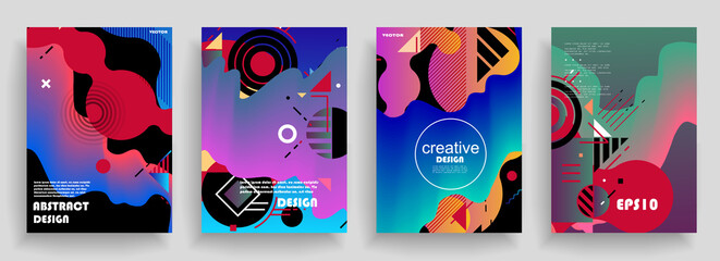 Obraz premium Vector fluid for text Vector graphics for hipsters. dynamic frame stylish geometric black background. element for design business cards, invitations, gift cards, flyers, brochures and landing page