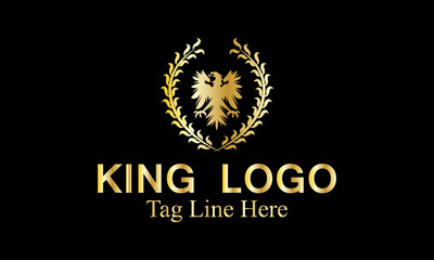 Fototapeta premium illustration king logo design.