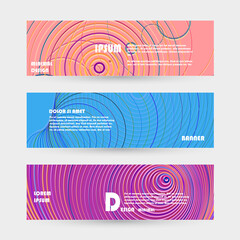 Collection  horizontal business banner set vector templates. clean modern geometric abstract background layout for website design. simple creative cover header. in rectangle