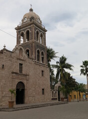 Fototapeta na wymiar the Mission Loreto Church in Concho in Baja California Sur in the month of January, Mexico