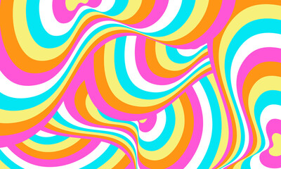 Psychedelic groovy background.