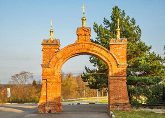 Fototapeta na wymiar Nativity of Theotokos and St.Therapont Luzhetsky monastery in Mozhaysk. Russia