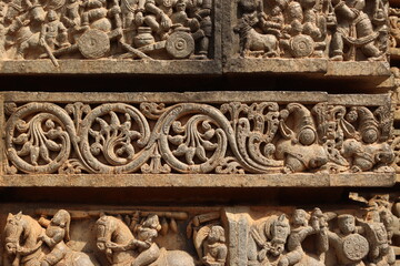 ancient times intricated stone carving of somnathpura temple India