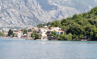 Fototapeta premium Montenegro Bay of Kotor boat view