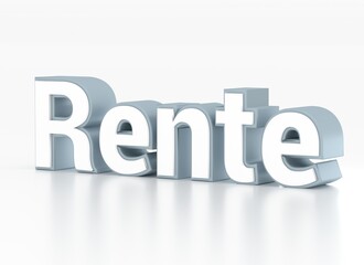 Rente - 3D Grafikfont