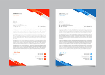 Simple corporate business letterhead template design. 