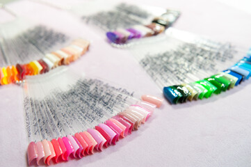 カラーチップ　ネイルサロン