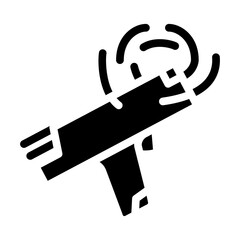 money gun machine glyph icon vector illustration