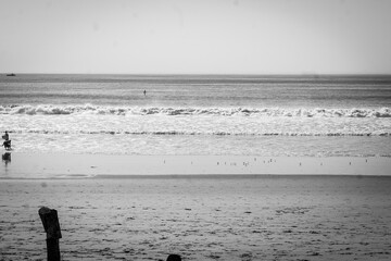 walking on the beach