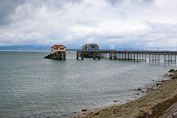 Victorian pier at Mumbles in Swansea Bay	