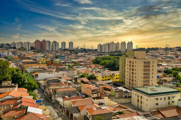Foto aérea da zona leste de São Paulo