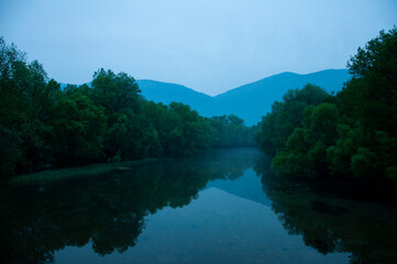 View of river Bosna from Roman Bridge in Sarajevo © Minchy
