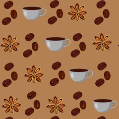 coffee seamless pattern
