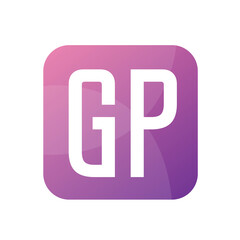 GP Letter Logo Design With Simple style