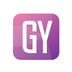GY Letter Logo Design With Simple style