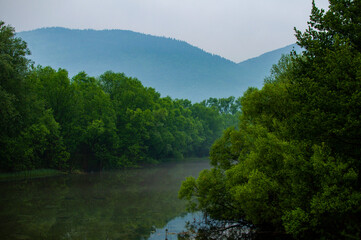 Fototapeta premium View of river Bosna from Roman Bridge in Sarajevo