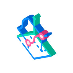 vr design in car building isometric icon vector illustration