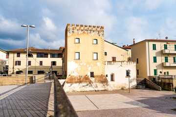 The coastal Tower of San Vincenzo, in the center of the town, facing the harbor and the sea. Built...