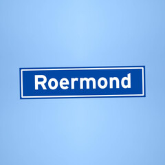 Roermond place name sign in the Netherlands
