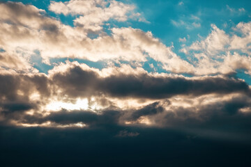 beautiful clouds in the sky. intricate patterns of nature.