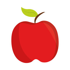 apple fruit fresh nutrition icon flat design
