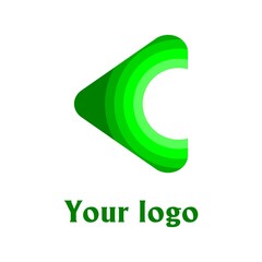 logo design with letter C. modern design with green composition. suitable for company logos, communities, restaurants, etc.