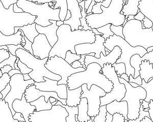 White birds silhouette. Abstract creative composition. Seamless vector illustration.