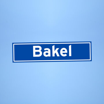 Bakel place name sign in the Netherlands