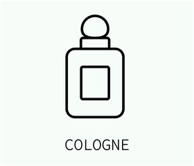 cologne  vector icon.  Editable stroke. Linear symbol for use on web and mobile apps, logo, Print media. Line illustration. Vector isolated on white  background