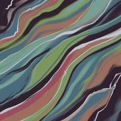 Abstract fluid art acrylic paint background blue, red and green texture, background, banner