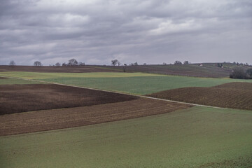 Fototapeta na wymiar Agrarlandschaft im Winter