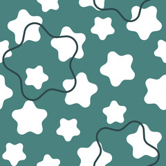 Simple star doodle repeat pattern design