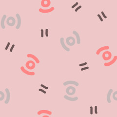 Simple abstract shape repeat pattern design