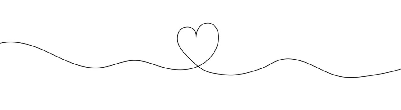 decorative line divider heart