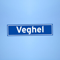 Veghel place name sign in the Netherlands