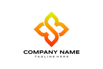 flower abstract logo design